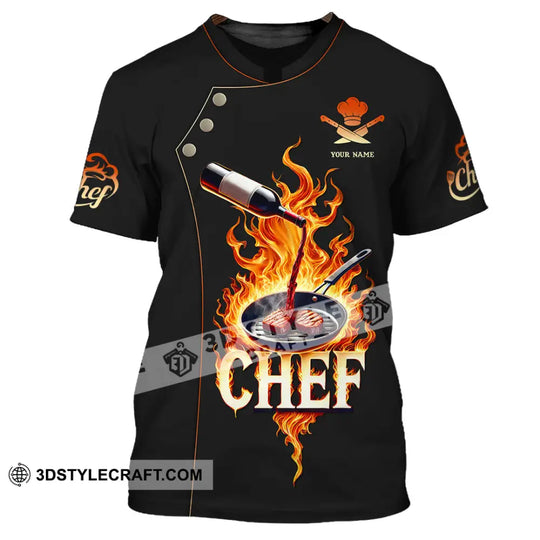 Unisex Shirt, Custom Name Chef Shirt, Chef Polo Long Sleeve Shirt style option 2