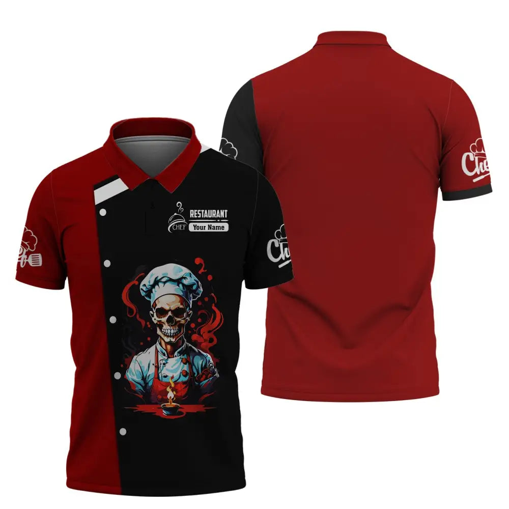 Unisex Shirt Custom Name Chef Restaurant Gift For Cooking Lovers Polo / S T-Shirt