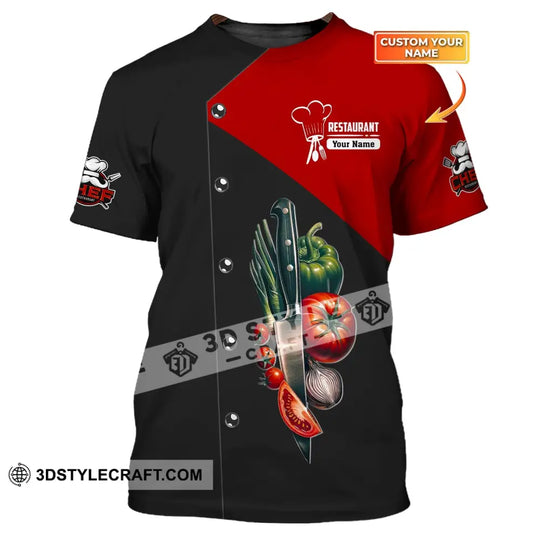 Unisex Shirt, Custom Name Chef Shirt, Chef Restaurant, Gift for Cooking Lovers style option 1