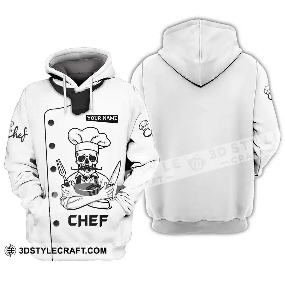 Unisex Shirt - Custom Name Chef Skull Hoodie / S T-Shirt