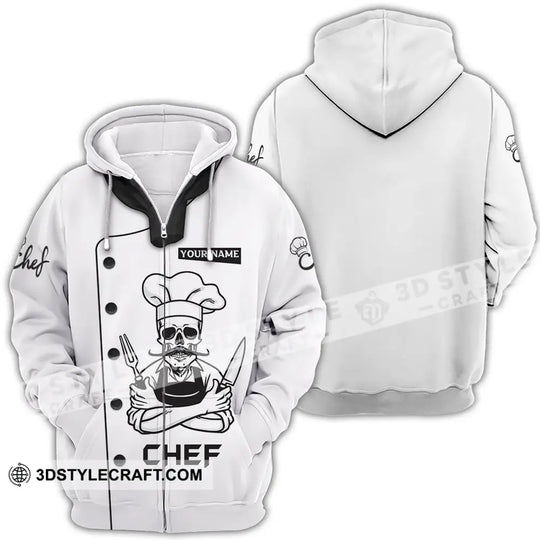 Unisex Shirt - Custom Name Chef Shirt, Skull Shirt style option 4