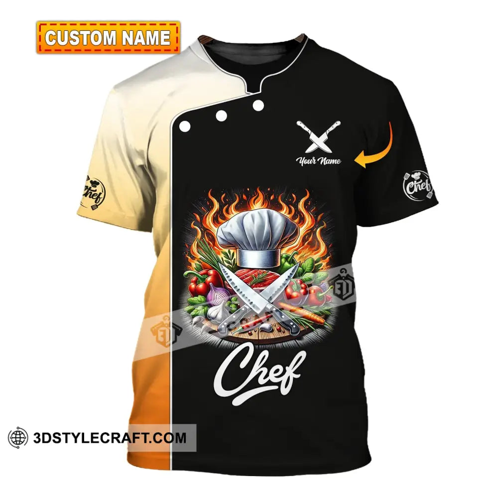 Unisex Shirt Custom Name Chef T-Shirt Hoodie Long Sleeve T-Shirt