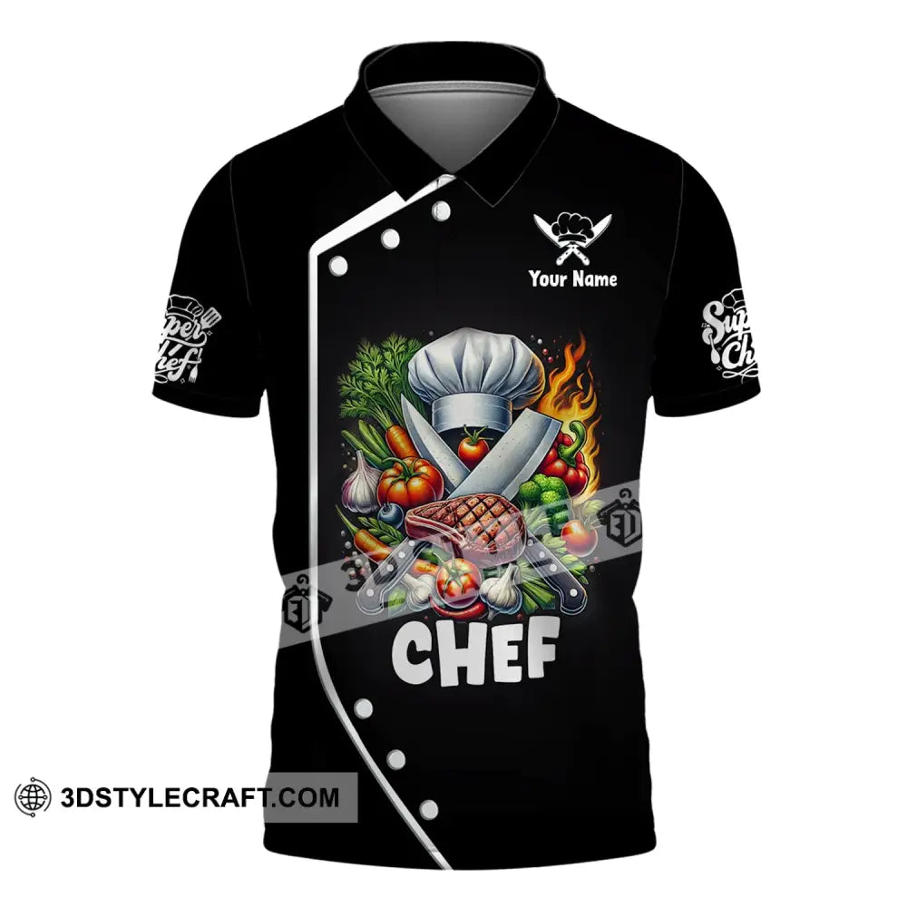 Unisex Shirt Custom Name Chef T-Shirt Hoodie Long Sleeve Polo / S T-Shirt