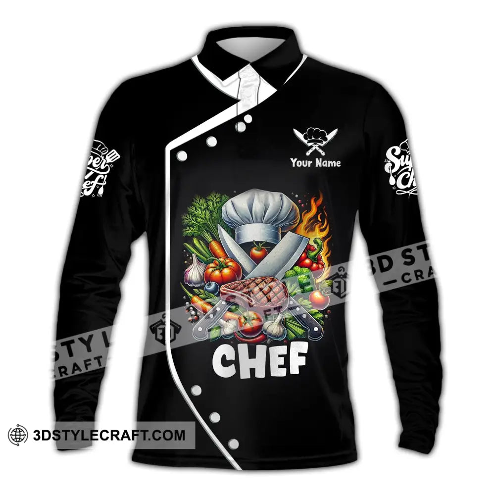 Unisex Shirt Custom Name Chef T-Shirt Hoodie Long Sleeve Polo / S T-Shirt