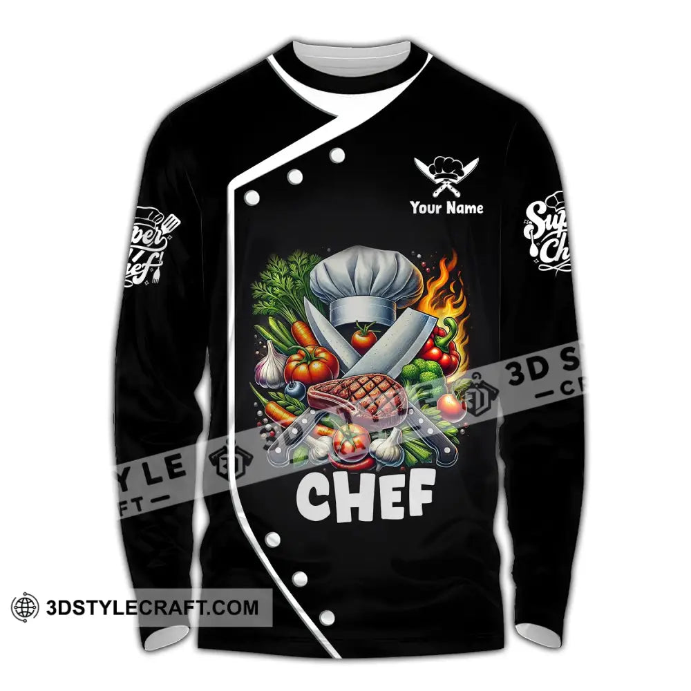 Unisex Shirt Custom Name Chef T-Shirt Hoodie Long Sleeve / S T-Shirt