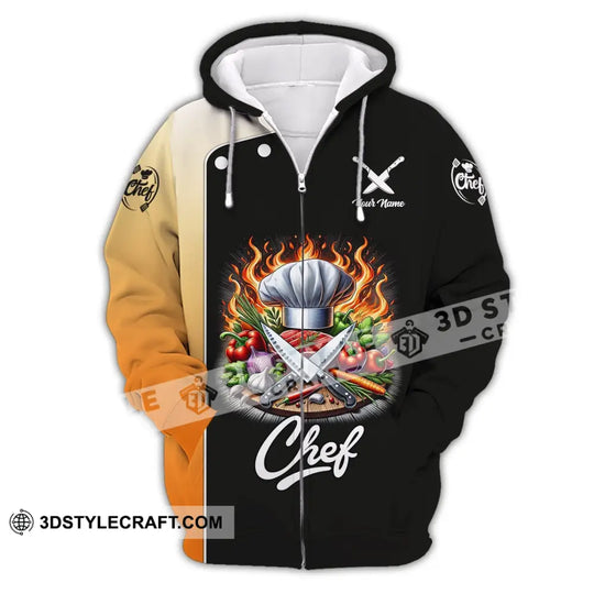 Unisex Shirt, Custom Name Chef Shirt, Chef T-Shirt Hoodie Long Sleeve Shirt style option 3