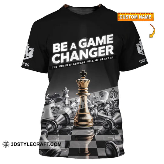 Unisex Shirt, Custom Name Chess Shirt, Chess Apparel, Chess Polo Long Sleeve, Chess Love T-Shirt style option 1