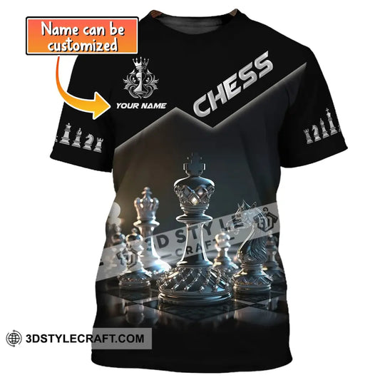 Unisex Shirt, Custom Name Chess T-Shirt, Shirt for Chess Club, Chess Lover Clothing style option 1