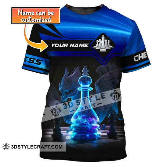 Unisex Shirt, Custom Name Chess T-Shirt, Shirt for Chess Club, Chess Lover Clothing style option 1