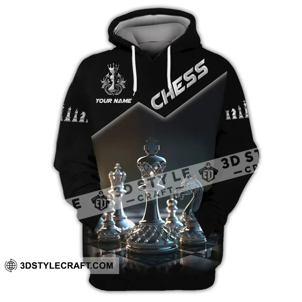 Unisex Shirt Custom Name Chess T-Shirt For Club Lover Clothing Hoodie / S