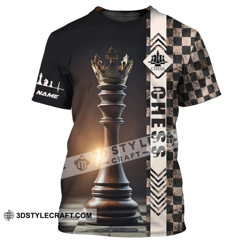 Unisex Shirt Custom Name Chess T-Shirt Game King / S