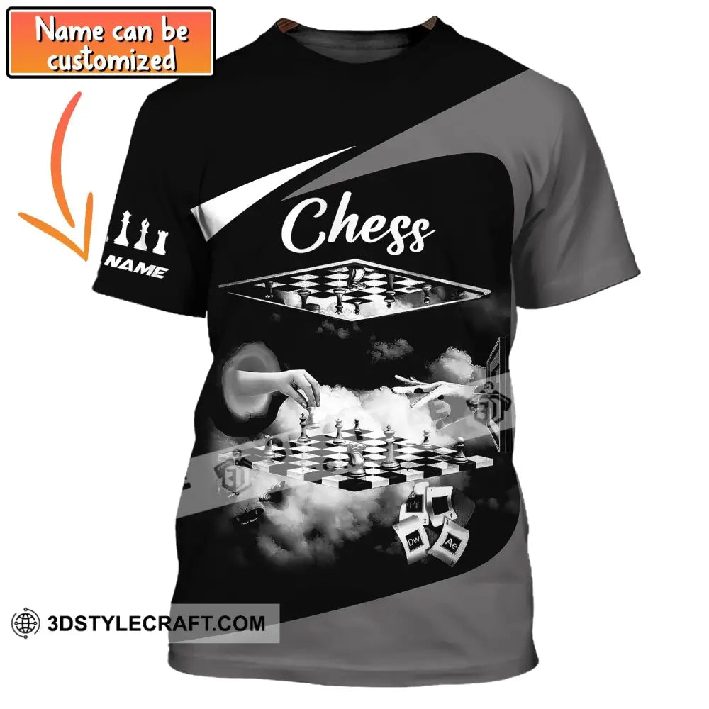 Unisex Shirt Custom Name Chess T-Shirt Player Club Checkmate Polo