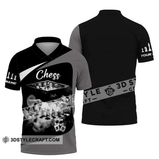 Unisex Shirt, Custom Name Chess T-Shirt, Chess Player Club, Checkmate Polo style option 4
