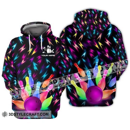 Unisex Shirt - Custom Name Shirt, Color Bowling Ball Shirt style option 3