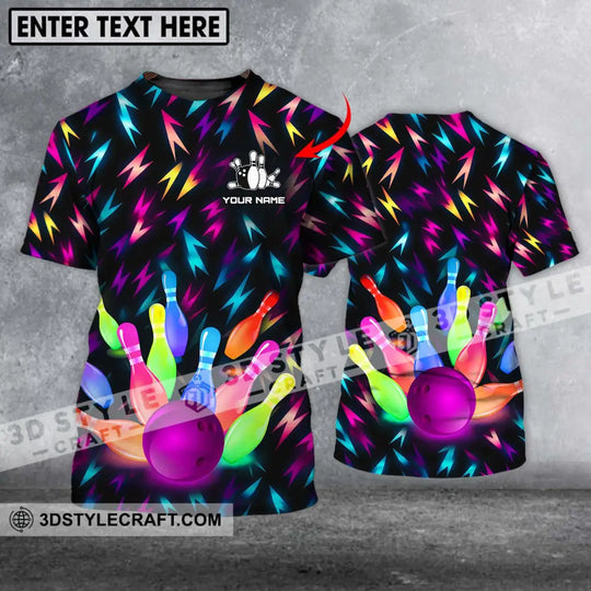 Unisex Shirt - Custom Name Shirt, Color Bowling Ball Shirt style option 1