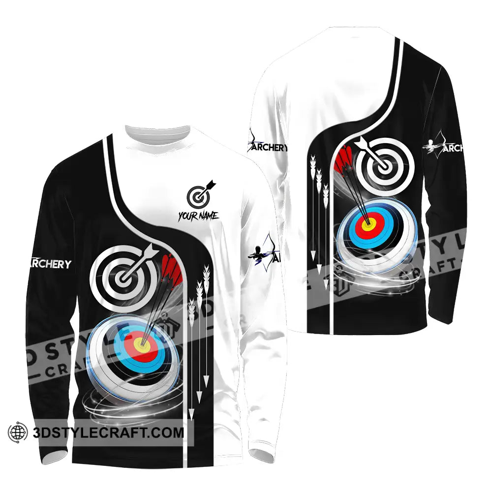 Unisex Shirt - Custom Name Color Sport Archery Classic Long Sleeve / S T-Shirt