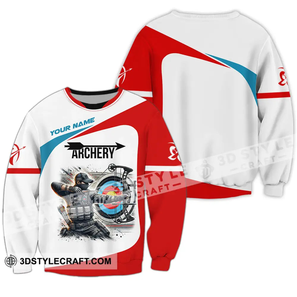 Unisex Shirt - Custom Name Color Sport Archery Lover Long Sleeve / S T-Shirt