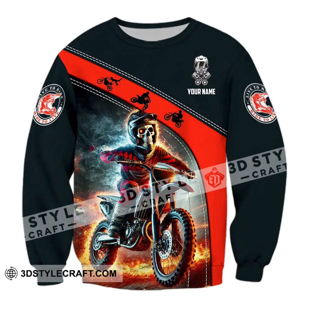 Unisex Shirt - Custom Name Cool Rider Long Sleeve / S T-Shirt