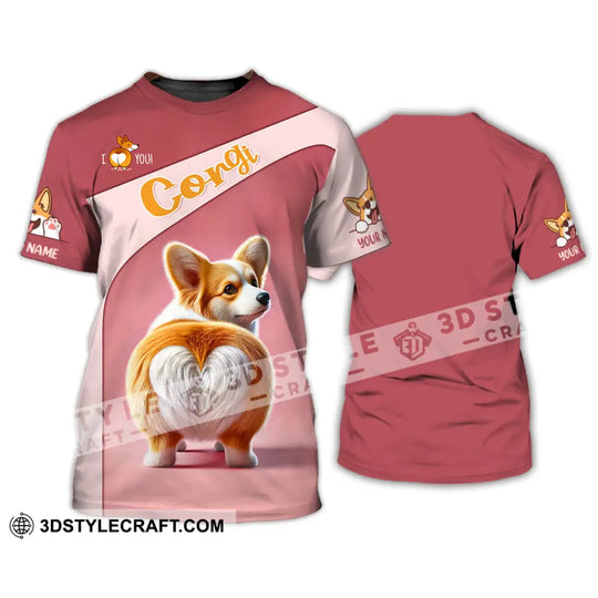 Unisex Shirt, Custom Name Corgi Shirt, Corgi Hoodie Shirt Polo Long Sleeve, Corgi Lover Shirt style option 2