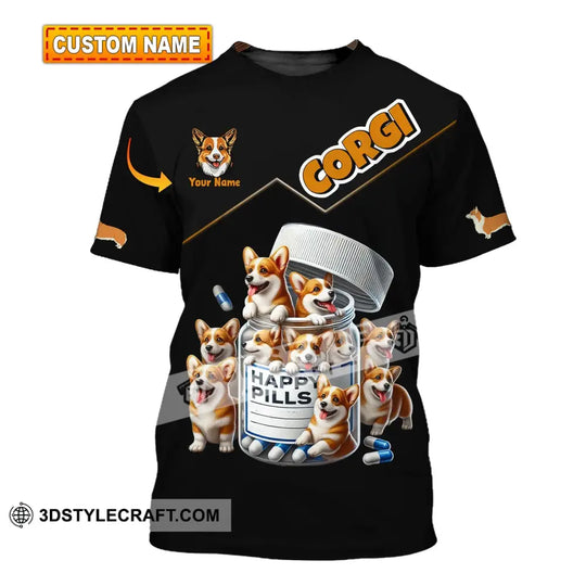 Unisex Shirt - Custom Name Corgi Lover Shirt style option 1