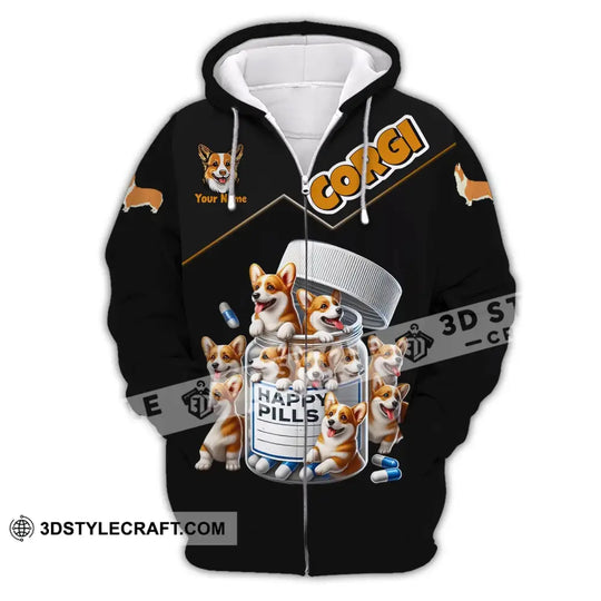 Unisex Shirt - Custom Name Corgi Lover Shirt style option 3
