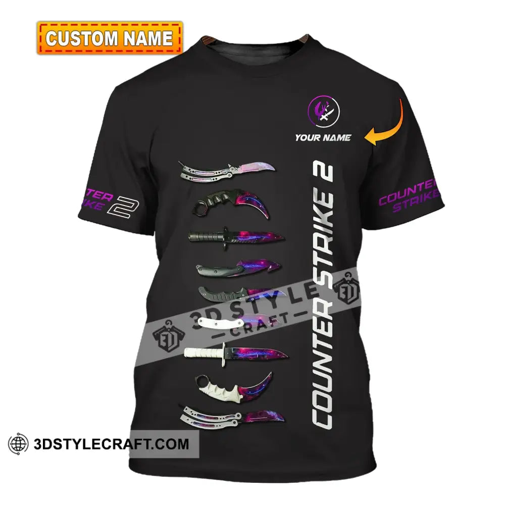 Unisex Shirt - Custom Name Counter Strike 2 T-Shirt