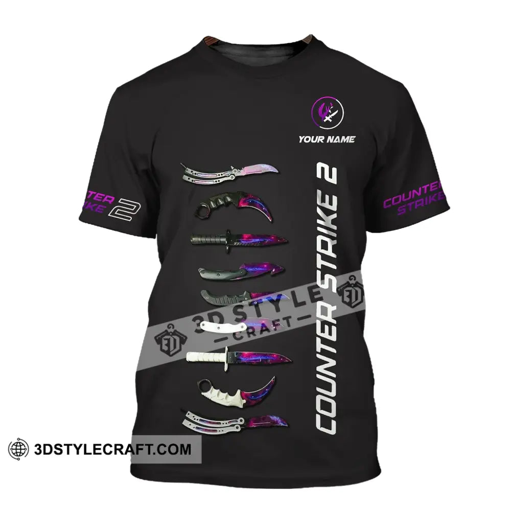 Unisex Shirt - Custom Name Counter Strike 2 T-Shirt / S T-Shirt