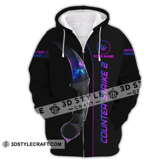 Unisex Shirt - Custom Name Counter Strike Galaxy Shirt style option 3