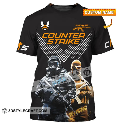 Unisex Shirt Custom Name Counter Strike Game T-Shirt Gamer Gift T-Shirt