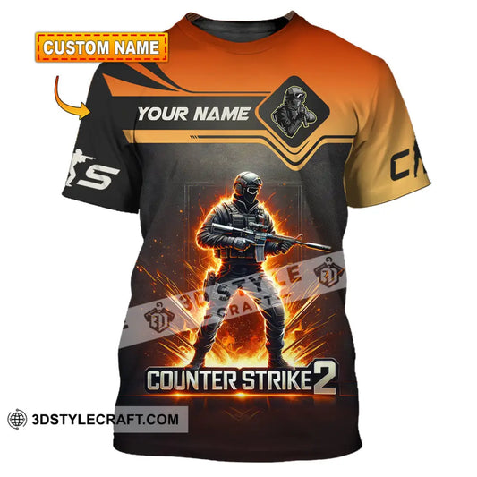 Unisex Shirt Custom Name Counter Strike Game T-Shirt Gamer Gift T-Shirt