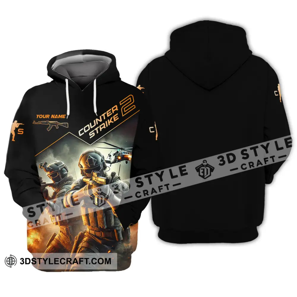 Unisex Shirt Custom Name Counter Strike Game T-Shirt Gamer Gift Hoodie / S T-Shirt