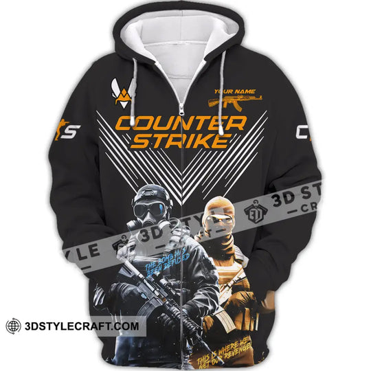 Unisex Shirt, Custom Name Counter Strike Game Shirt, Counter Strike Game T-Shirt, Gamer Gift style option 2