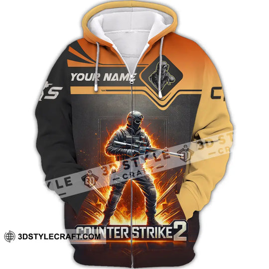 Unisex Shirt, Custom Name Counter Strike Game Shirt, Counter Strike Game T-Shirt, Gamer Gift style option 3