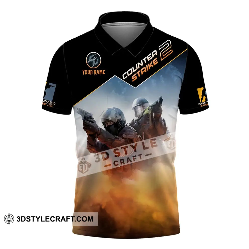 Unisex Shirt - Custom Name Counter Strike Polo / S T-Shirt