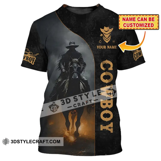 Unisex Shirt, Custom Name Cowboy Shirt, Western T-Shirt, Cowboy Hoodie Polo Long Sleeve Shirt style option 1