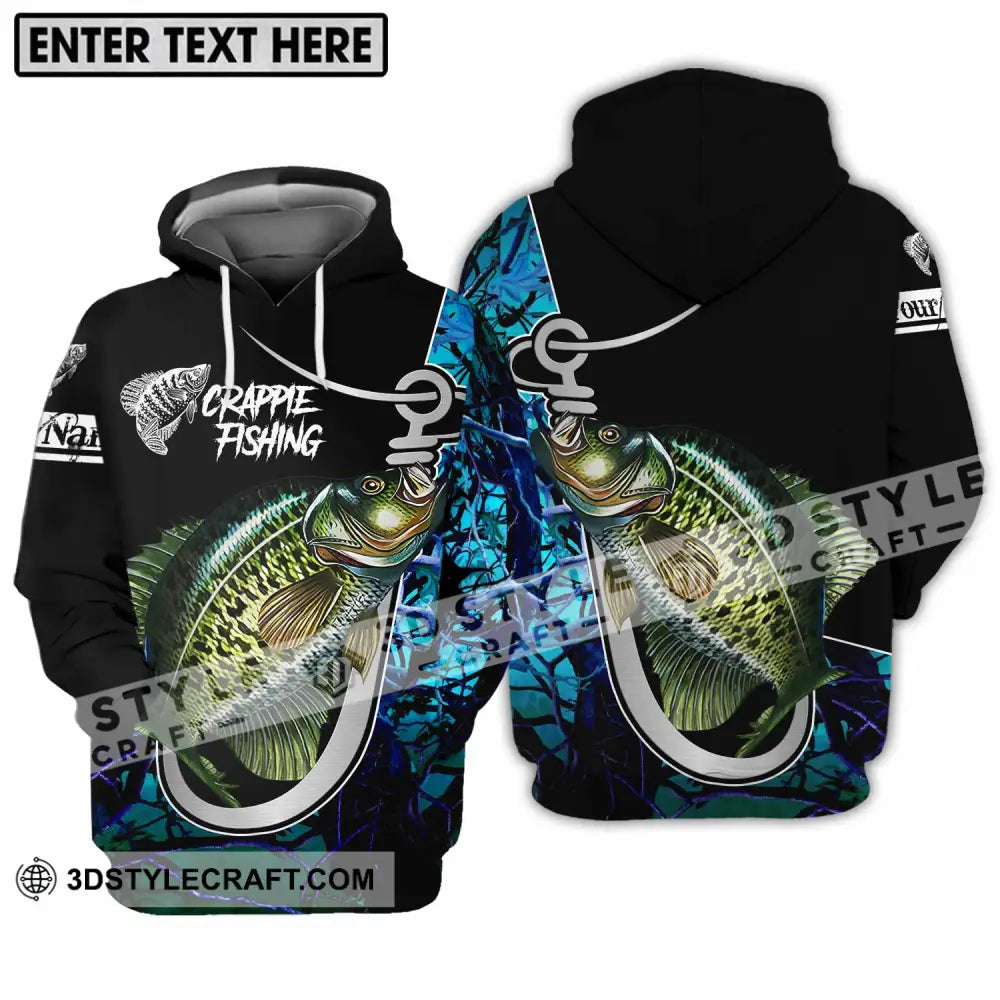 Unisex Shirt - Custom Name Crappie Fishing Hoodie / S T-Shirt