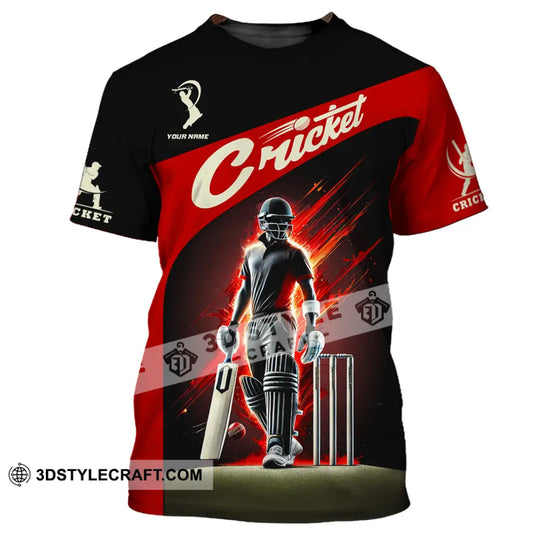 Unisex Shirt, Custom Name Cricket Ball Shirt, Cricket Ball Lover Gift style option 2