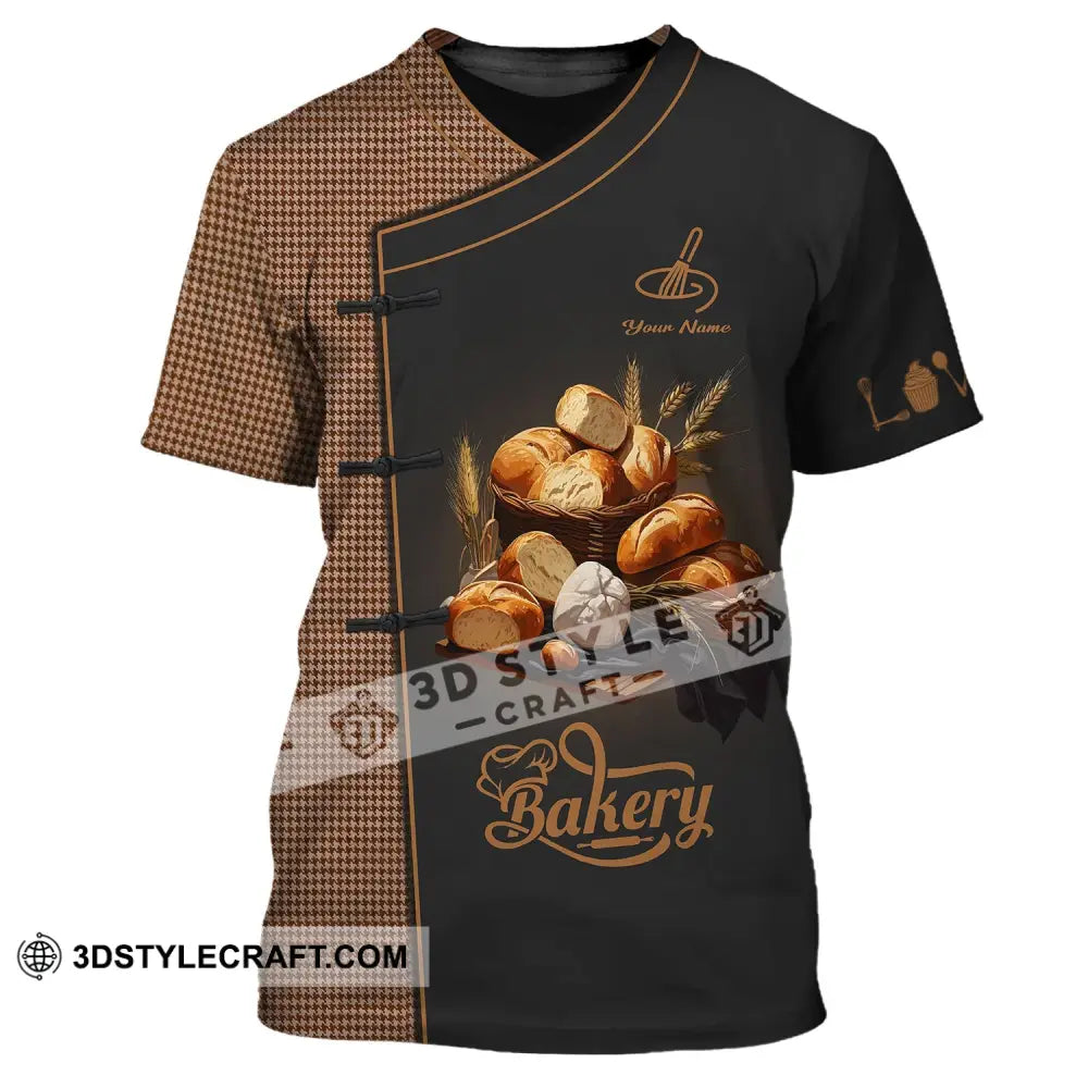 Unisex Shirt - Custom Name Dark 3D For Bakery T-Shirt / S T-Shirt