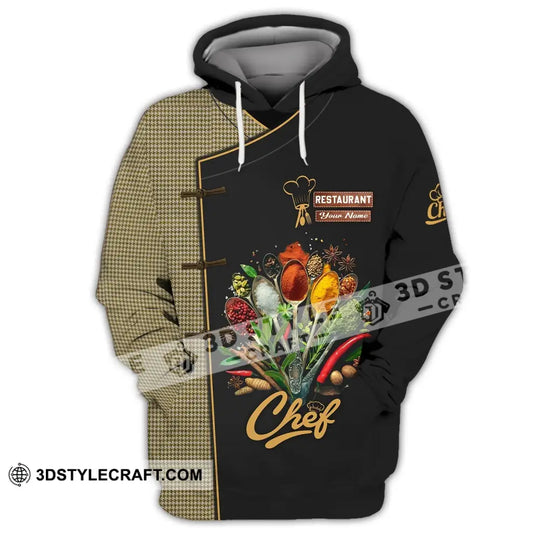 Unisex Shirt - Custom Name Dark Shirt For Chef - Cooking Spices style option 4