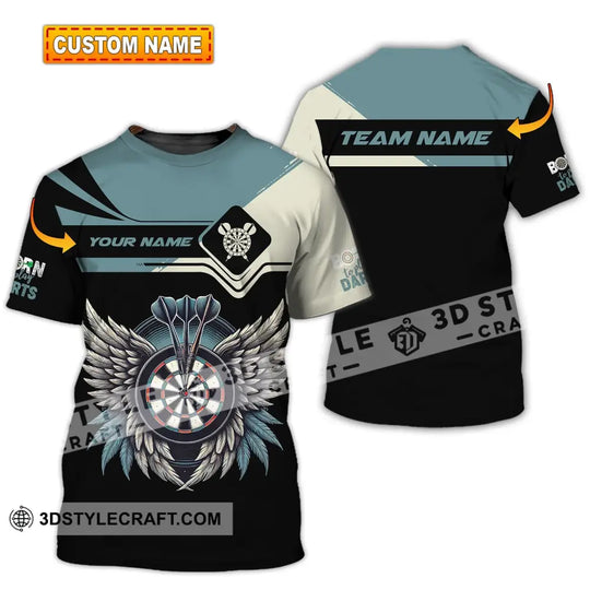 Unisex Shirt, Custom Name Dart Shirt, Darts T-Shirt, Gift for Darts Lover, Darts Gamer T-Shirt style option 1