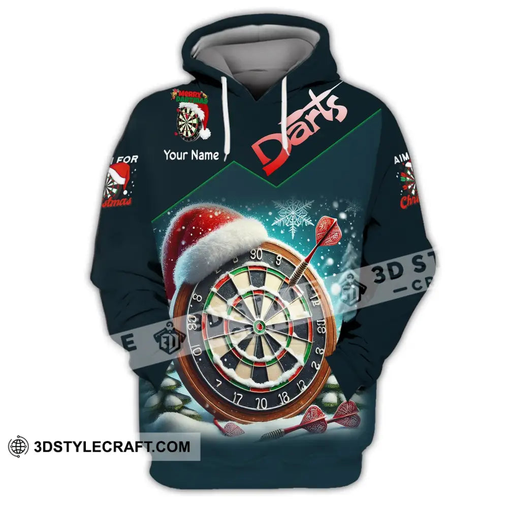 Unisex Shirt Custom Name Dart Darts T-Shirt Gift For Lover Gamer Hoodie / S T-Shirt