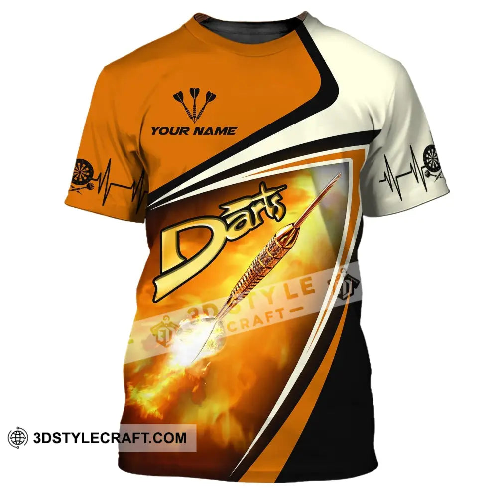 Unisex Shirt Custom Name Dart Darts T-Shirt Gift For Lover Gamer / S