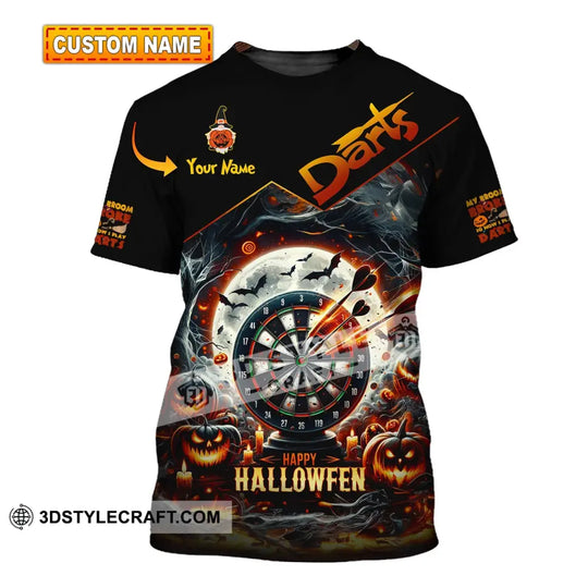 Unisex Shirt, Custom Name Dart Shirt, Halloween Darts T-Shirt, Gift for Darts Lover, Darts Gamer T-Shirt style option 1