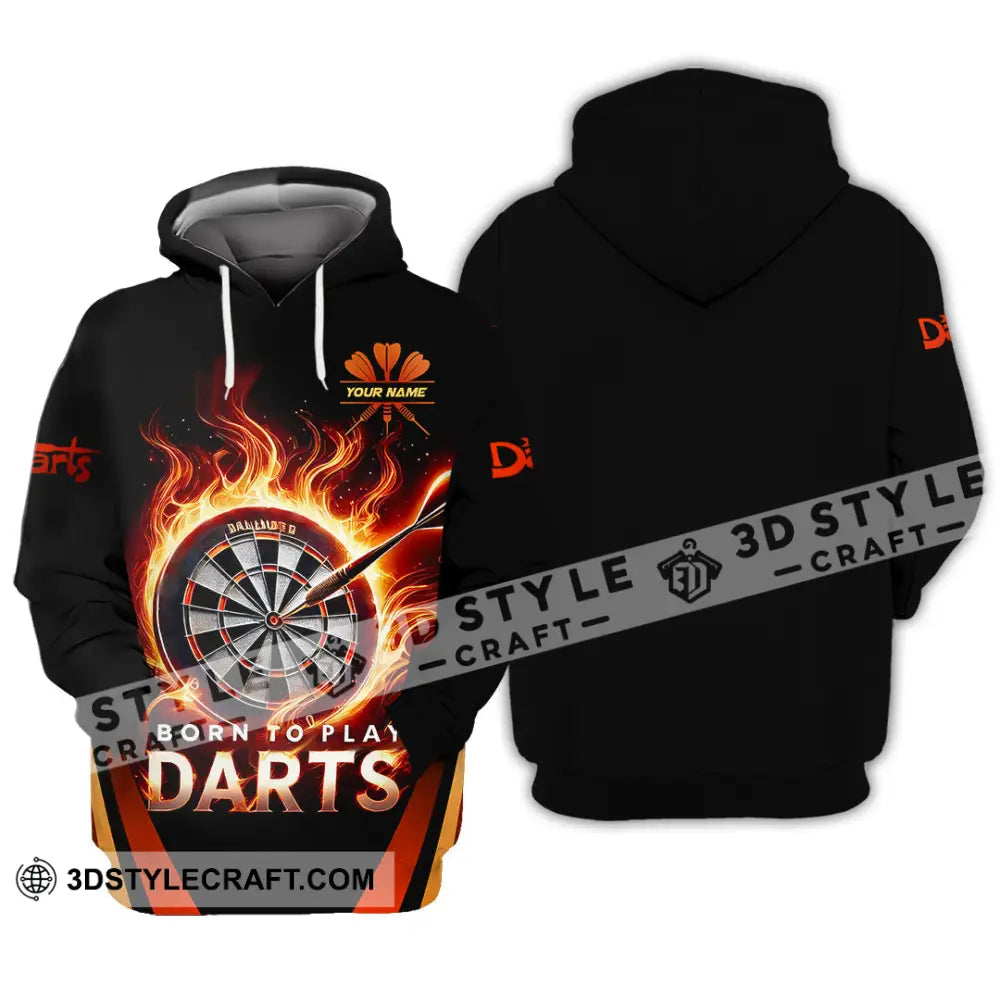 Unisex Shirt Custom Name Dart Love Hoodie Polo Long Sleeve Gift For Player / S T-Shirt