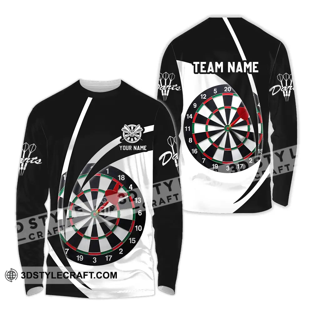 Unisex Shirt - Custom Name Darts Player Classic Color Long Sleeve / S T-Shirt