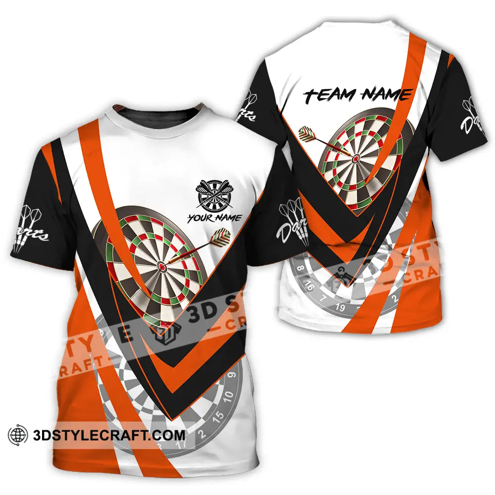 Unisex Shirt - Custom Name Darts Player Orange Color Classic T-Shirt / S T-Shirt