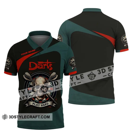 Unisex Shirt, Custom Name Darts Shirt, Darts Polo Long Sleeve, Darts Lover Gift style option 4
