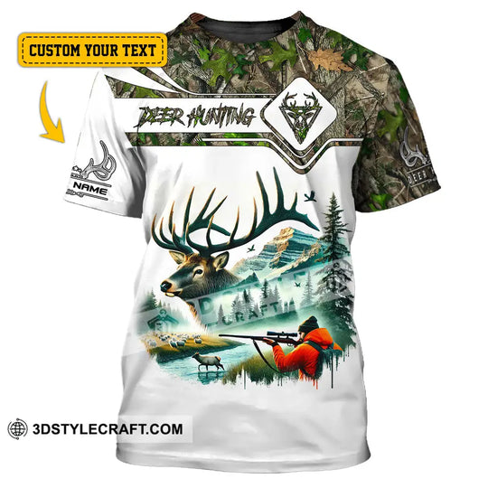 Unisex Shirt, Custom Name Deer Hunter Shirt, Deer Hunting Polo Long Sleeve, Animal Hunter T-Shirt style option 1