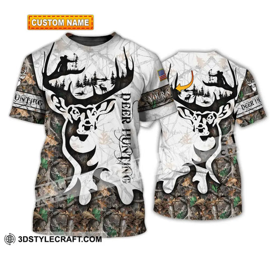 Unisex Shirt - Custom Name Shirt Deer Hunting style option 1