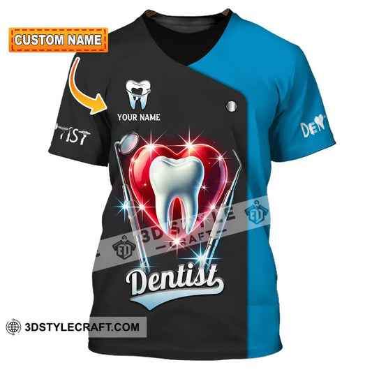 Unisex Shirt Custom Name Dentist Dental T-Shirt Gift For T-Shirt